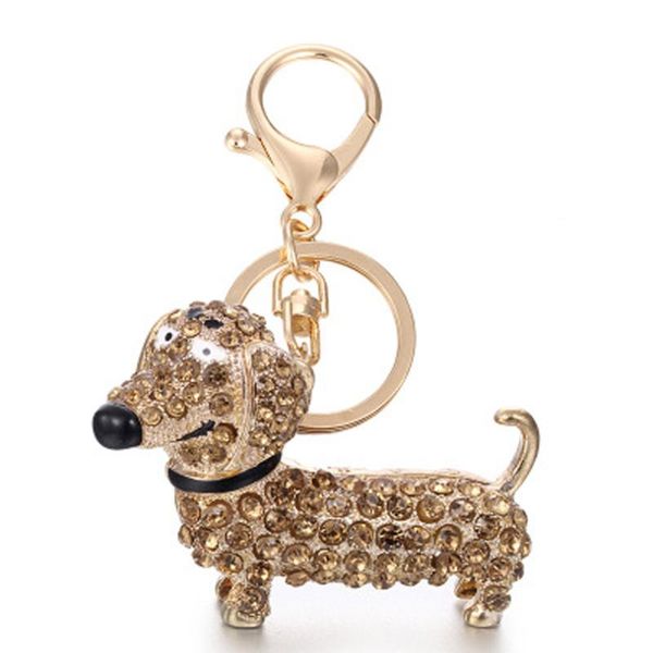 

keychains crystal poodle dog keychain fashion women car key chains alloy keyring holder gift r279, Silver