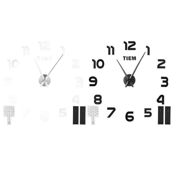 

wall clock diy innovative sticker frameless for home decoration tv decor clocks
