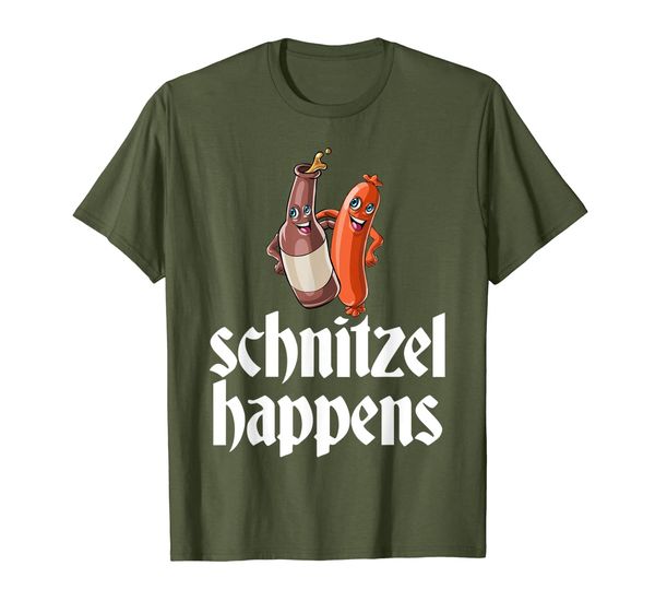 

schnitzel happens oktoberfest german beer drink t-shirt, White;black
