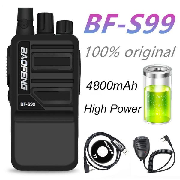 

baofeng bf s99 walkie talkie high power real 8w portable two way radio dual band fm longer range transceiver update bf888s