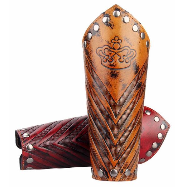 

tennis leather gauntlet wristband crown pattern wide bracer arm cuff, Golden;silver