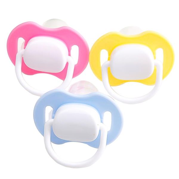 

pacifiers# born baby soft silicone round orthodontic dummy pacifier teat nipple soother thumb play mouth children care supplies