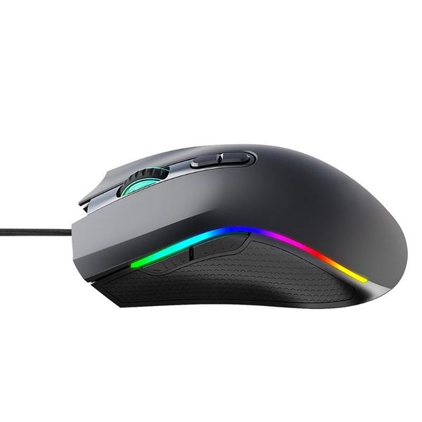 

mice wired mouse 6 adjustable dpi 7 key macro programming rgb light office pc ergonomic gaming