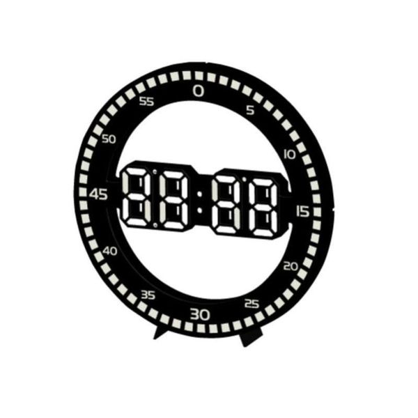 

wall clocks 3d led digital clock modern design electronic nightlight time date display temperature deskalarm