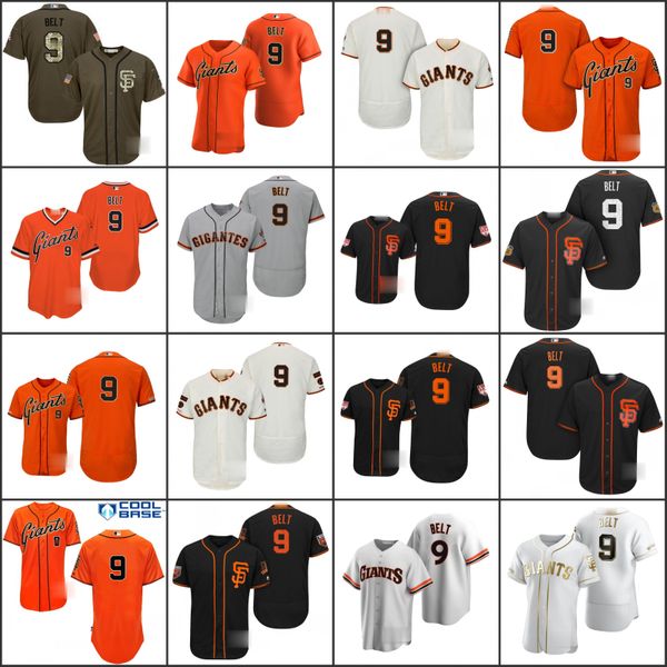 

san francisco giants men 9 brandon belt womenyouth jersey, Black;red