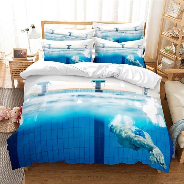 

bedding sets 3d blue set  duvet cover bed cotton bedroom