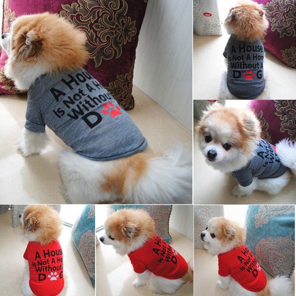 

dog apparel cat pet clothes vest cotton yorkshire terrier dog's lover gifts summer shirt perros mascotas