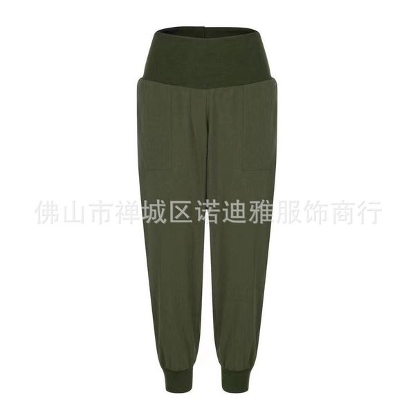 

side pocket cotton / linen casual pants, Black;white