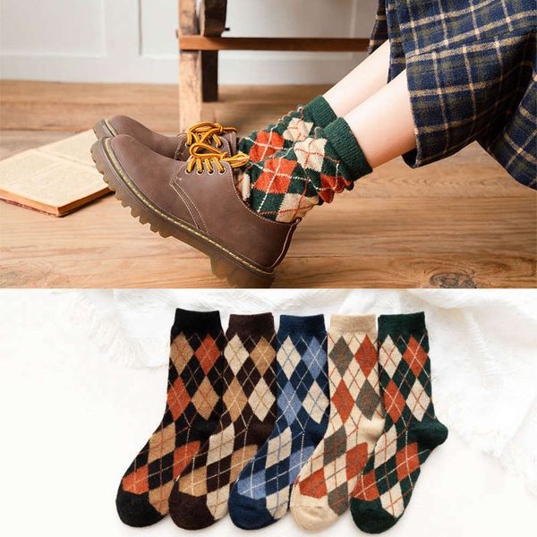 

wool thickened autumn winter pile grid red cotton, Black;white