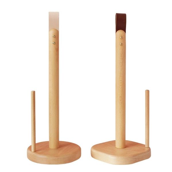 

tissue boxes & napkins wooden roll paper towel holder kitchen vertical stand leather rack home toilet storage organizer for cabinet