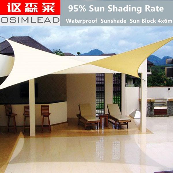 

outdoor sunshade waterproof high grade four-angle uv-resistant awning in 4x6m size special price tents and shelters