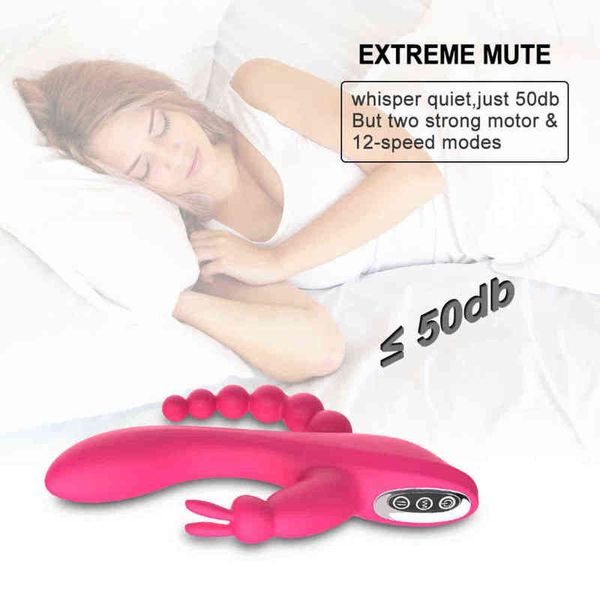 NXY Sex Vibrators 12 função G-Spot e P-Spot Anal Curva Tripla Curva Cobre Dildo Para Mulheres Clit Stimulator 1208