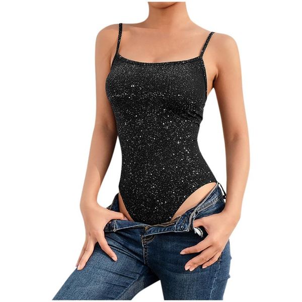 

women's jumpsuits & rompers womail womens sling open back bandage straps bodysuits sleeveless backless skinny jumpsuit bodis de mujer 2, Black;white