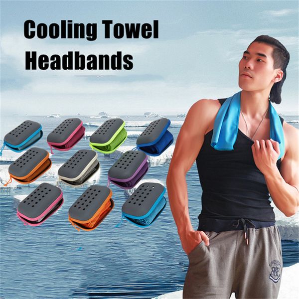 Asciugamano rinfrescante Microfibra Yoga Asciugamani sportivi Tessuto di alta qualità Panno traspirante ad asciugatura rapida Pacchetto individuale Fasce portatili A02