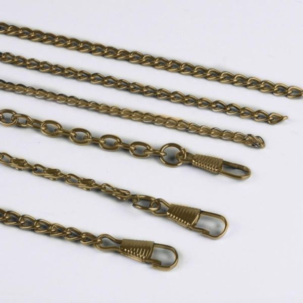 

bag parts & accessories 10pcs diy purse long durable chain antique brass fashion practical multi use retro hooked replaceable metal, Black