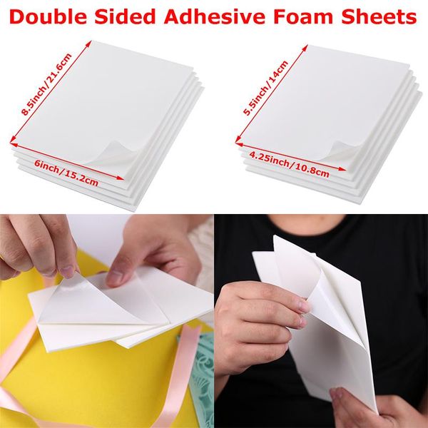 

craft tools 5 sheets/set double sided adhesive foam sheets fastener tape strong glue sponge diy scrapbooking cards project 2021