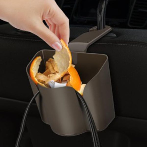 

car organizer abs trash can bucket garbage hanging accessories auto bag basket hook