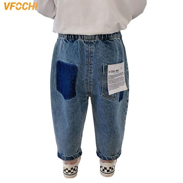 

boy jeans blue denim pants for kids trousers toddler clothing elastic waist pencil 2-10t vintage
