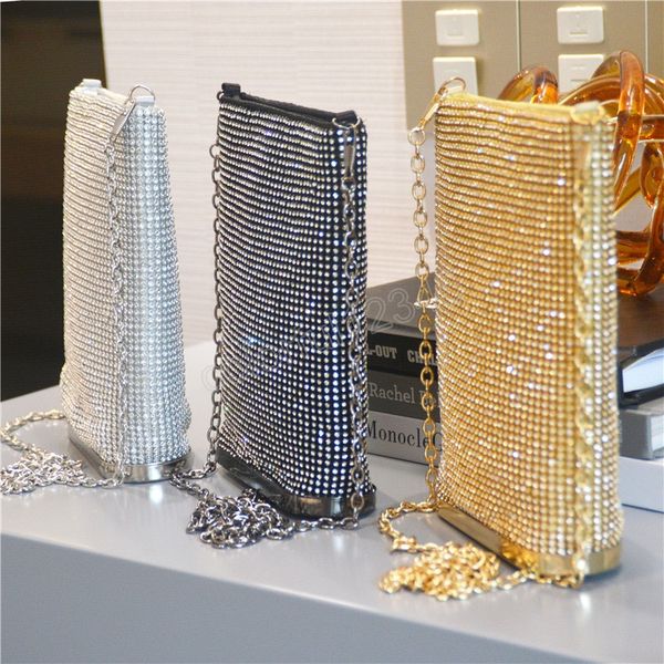 Mehrfarbige Strass-Taschen für Damen, luxuriöse Handtaschenketten, Schulter-Abendtaschen, Clutch, Geldbörse, Hochzeit