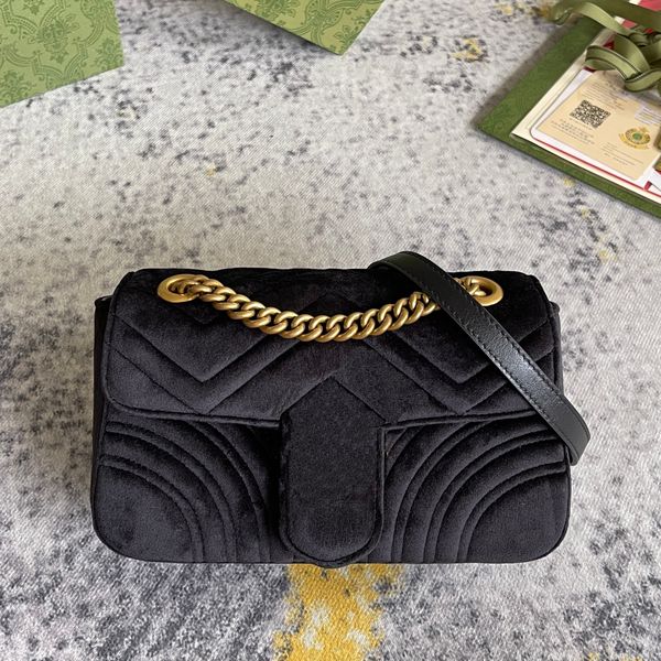 

2021 spring new chain single shoulder messenger bag handbag women designer small messenger title sewn velvet classic recommendation