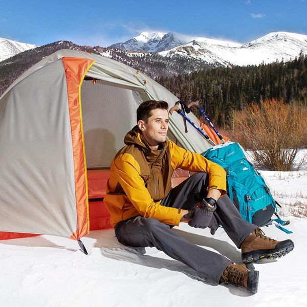 

1-2 person waterproof camping tents 4 seasons double layer oudoor camp equipment winter and shelters