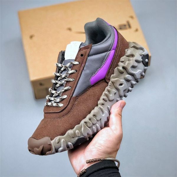 

overreact fly knit ispa designer running shoes mens womens dark brown sports sneakers size us5.5-11