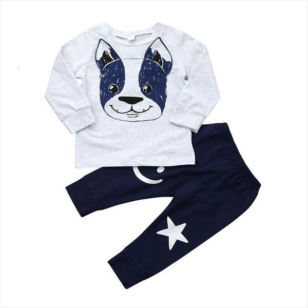 

winter kids clothes style 2pcs toddler baby boys girls cartoon dog ears pants outfit set c3, White
