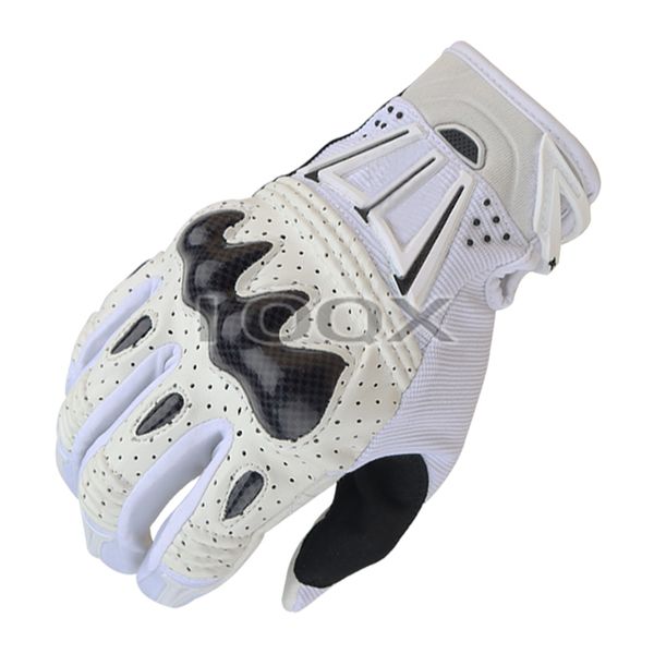 

white leather gloves motocross mtb bike mountain bicycle riding gloves