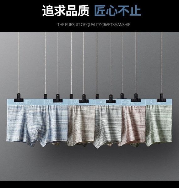 

underpants men's boxer shorts colored cotton underwear 3pcs, Black;white