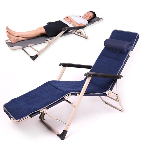 

super soft afternoon rest sun lounger portable folding office noon break leisure bed long bench balcony beach chair camp furniture