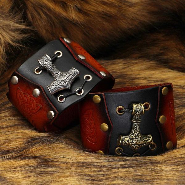 

tennis 2021 nordic viking raytheon hammer bracelet, Golden;silver