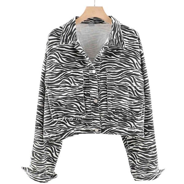 

women zebra print pocket casual jacket c3003 210514, Black;brown