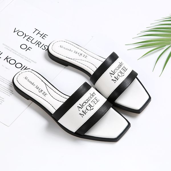 

wholesale 2021 travel 100 da real pih summer fashion flat bottom women's sandals luxurysss designersss shoes yw, Black