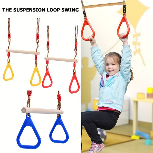 

new playground outdoor safety sport funny toy adults children rings swing playground flying gym sport swing kids fitness toys#37