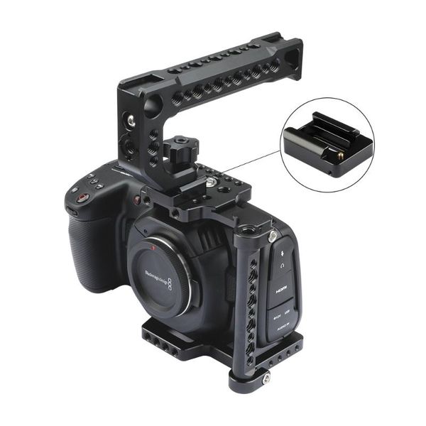 

cold shoe mount with built-in anti-fall spring pin &1/4"-20 thread screw for monitor/led light/microphone/flash mounting lighting & stu