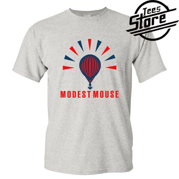 

new modest mouse red logo men's grey t-shirt size s-3xl-100% cotton, White;black