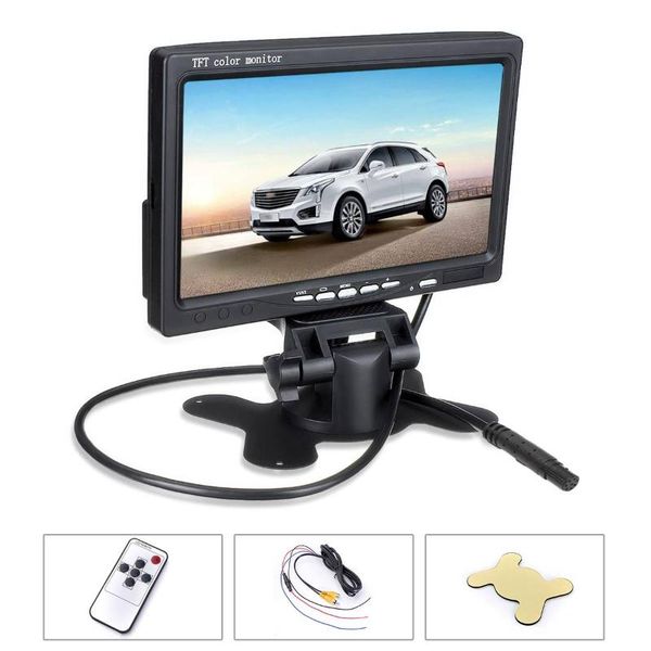 

car video 7 inch 12v tft lcd display screen monitor rearview remote control cctv reversing rear view backup camera