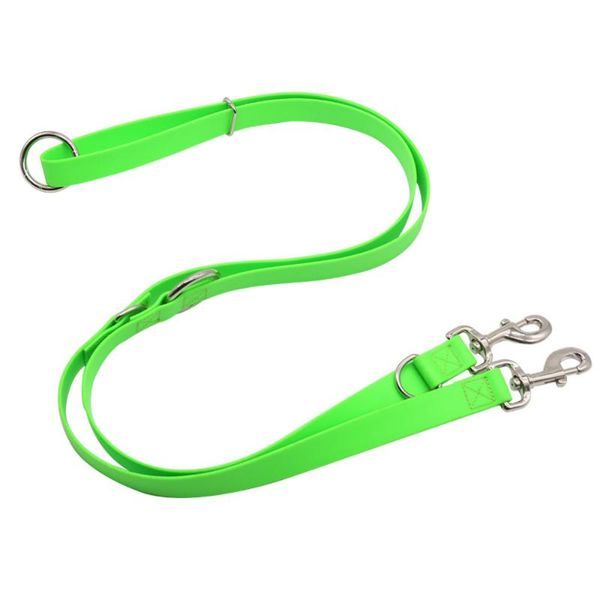 

[nimble] high tough multi-functional double dog leashes rope pvc material for pet lead leash dogs waterproof clean supplies collars &
