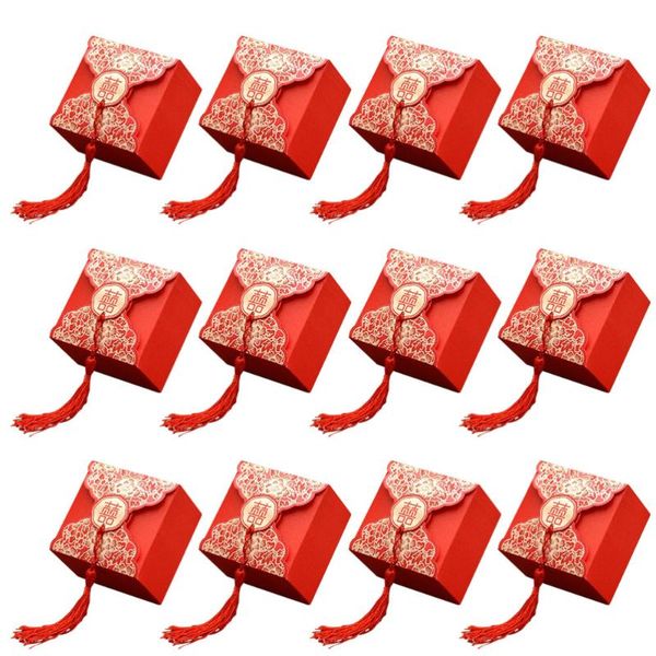 

gift wrap 20 pcs exquisite packing box red candy case portable wedding