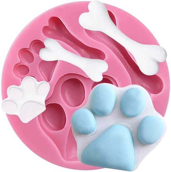 

dog foot shape cake mold baking moulds bones silicone candy for decorate clay crafting 1222266