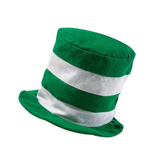 

party hats white green stripe hat st. patrick's day performance (green and white)