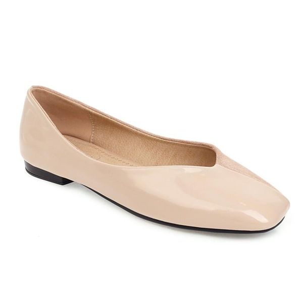 

dress shoes big size square toe individual summer flat ladies women woman, Black