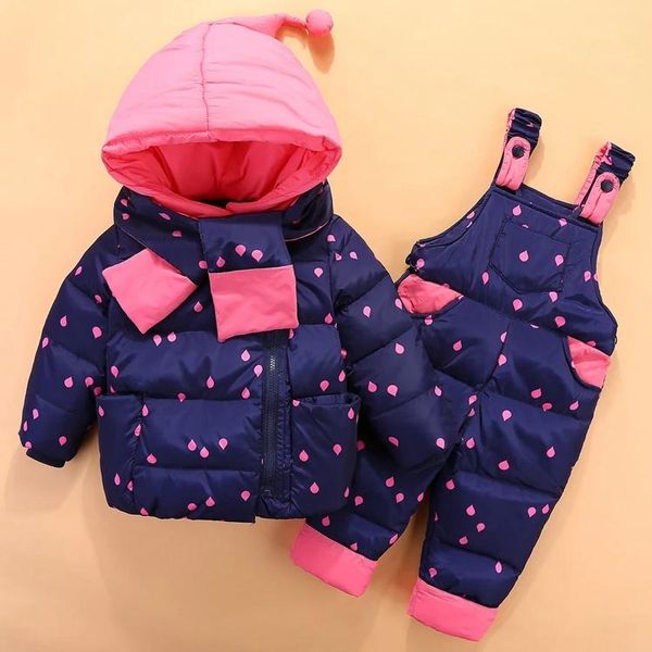 

classic 2021 baby boys winter snowsuit kids down jacket overalls snow suit 1-4 years children girls coat clothes set infant jackets, Blue;gray