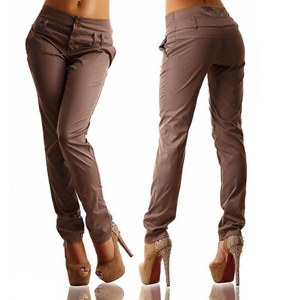 

summer elegant women's casual pants lady elastic fabric ol office work wear slim pencil female comfort trousers & capris, Black;white
