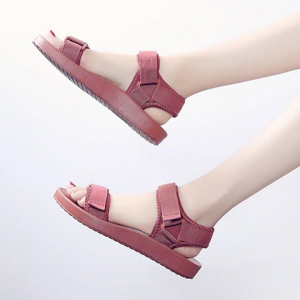 

sandals casual women flat beach shoes summer 2021 outdoor holiday soft comfortable platform ladies black breathable