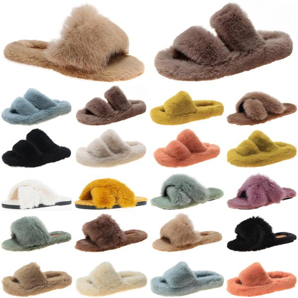 

2021 luxury women slides slippers shoes womens comfortable loafer black yellow slide slipper flat flip flops size 35-40 color88