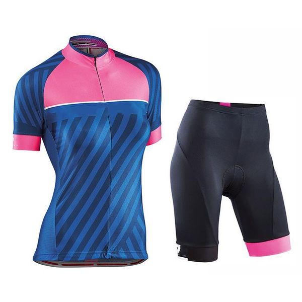

racing sets 2021 pro women summer cycling jersey short sleeve set maillot bib shorts clothes quick dry bike wear clothing mtb, Black;blue