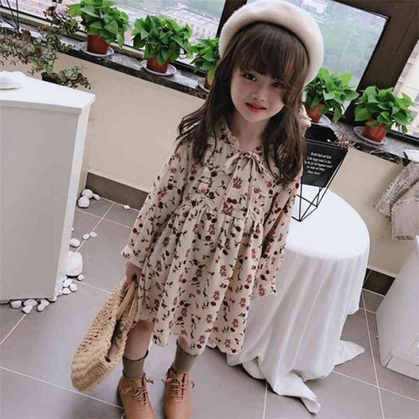 

dress girls autumn fashion christmas long sleeve girl print 210528, Red;yellow