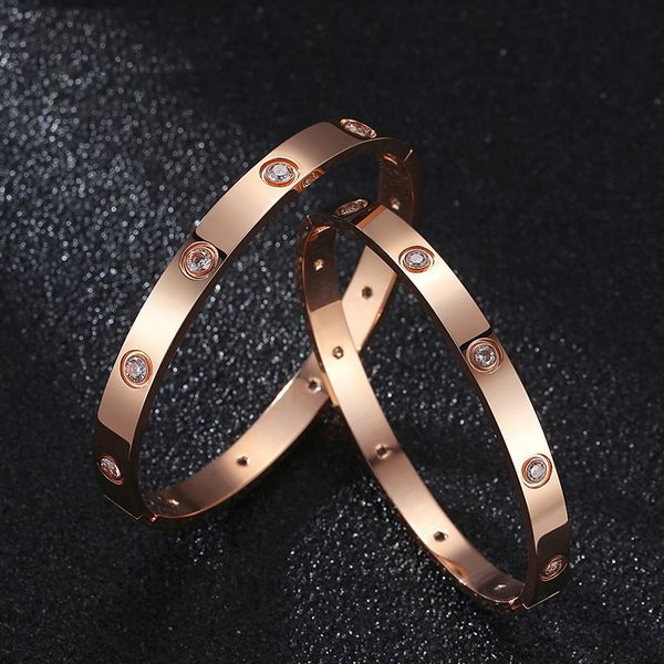 

titanium steel stainless bracelet card home male and female lovers bracelet color preserving nail belt diamond jewelry net red live, Black