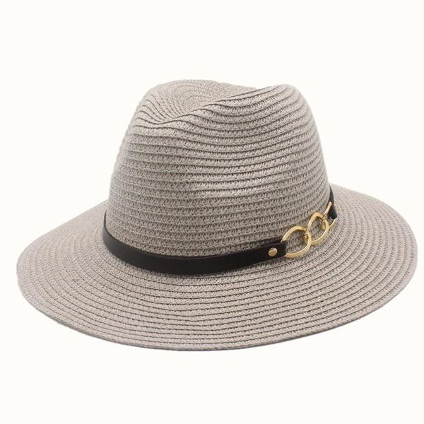 

stingy brim hats seioum brand khaki straw hat men panama caps summer style sun beach holiday classic male and, Blue;gray